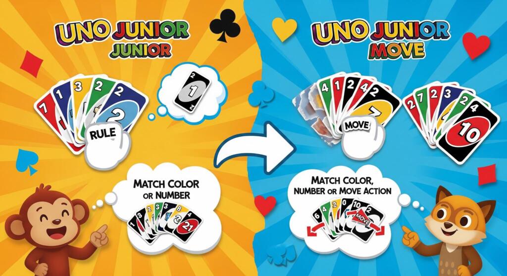 Uno Junior vs Uno Junior Move säännöt – mitä  eroa niillä on?